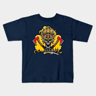 Skull Axe Warrior Kids T-Shirt